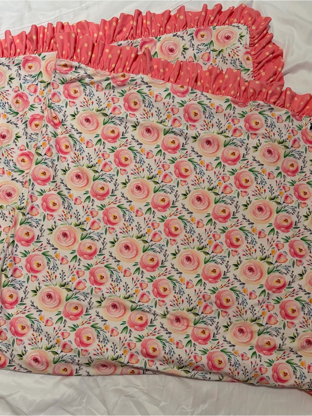 : Lily & Londyn Watercolor Floral Pink Polka Dot